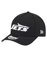 New Era Men's Black New York Jets Team Collection 9FORTY M-Crown A-Frame Adjustable Hat