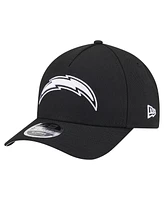 New Era Men's Black Los Angeles Chargers Team Collection 9FORTY M-Crown A-Frame Adjustable Hat