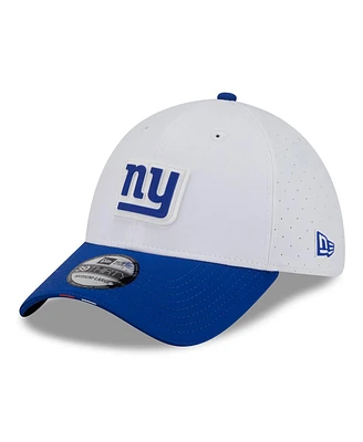New Era Men's White/Royal York Giants 2025 Nfl Training Camp 39THIRTY Flex Hat