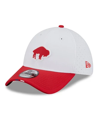 New Era Men's White/Red Buffalo Bills 2025 Nfl Training Camp Throwback Logo 39THIRTY Flex Hat