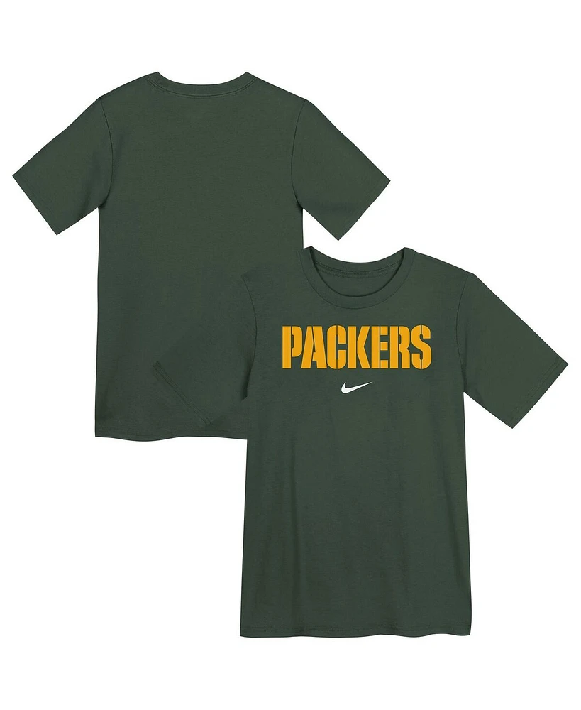 Nike Preschool Green Bay Packers Wordmark T-Shirt