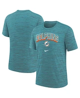 Nike Big Boys and Girls Aqua Miami Dolphins Sideline Velocity Performance T-Shirt