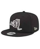 New Era Men's Black Brooklyn Nets State Pride 9FIFTY Snapback Hat