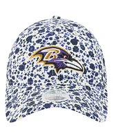 New Era Women's Cream Baltimore Ravens Ditzy 9TWENTY Adjustable Hat
