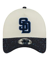 New Era Men's Cream San Diego Padres Speckle A-Frame 9FORTY Adjustable Hat