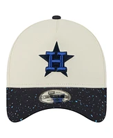 New Era Men's Cream Houston Astros Speckle A-Frame 9FORTY Adjustable Hat