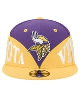 New Era Men's Purple/Gold Minnesota Vikings Split 9FIFTY Snapback Hat