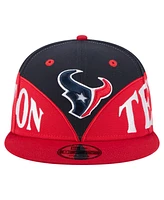 New Era Men's Navy/Red Houston Texans Split 9FIFTY Snapback Hat