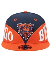New Era Men's Navy/Orange Chicago Bears Split 9FIFTY Snapback Hat