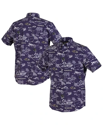 Reyn Spooner Men's Purple Baltimore Ravens Kekai Performance Button-Down Shirt