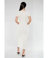 Bebe Women's Square Neck Maxi T-Shirt Dress