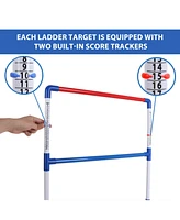 Premium Solid Plastic Ladder Ball Toss Game Set with Ladder Ball Bolas & Carrying Case