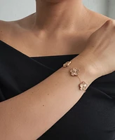 Adornia Tarnish Resistant Rose Gold 5 Leaf Clover Station Bracelet