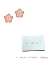Adornia Tarnish Resistant Rose Gold 5 Leaf Clover Stud Earrings