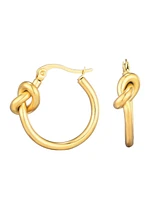 Adornia Stainless Steel Knot Hoop Earrings