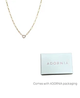 Adornia Gold Mother of Pearl Mini Heart Chain Necklace