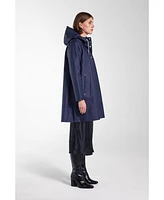 Stutterheim Women's Mosebacke Hooded Long Sleeve Raincoat