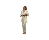 Everly Grey Maternity Analise During & After 5-Piece Maternity/Nursing Sleep Set