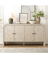 Streamdale Furniture Woven Wood Slat Door Sideboard