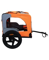 Heavy Duty Collapsible Pet Bike Trailer - Orange