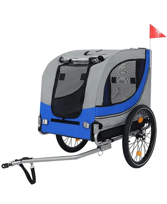 Dog Bike Trailer - Large Folding Pet Carrier