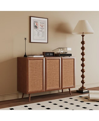 Streamdale Furniture Farmhouse Tv Stand/Console with Doors & Shelves