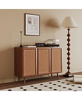 Streamdale Furniture Farmhouse Tv Stand/Console with Doors & Shelves