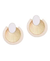 Adornia Gold Statement Mixed Material Darla Earrings