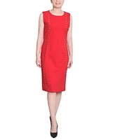 Ny Collection Women's Sleeveless Stud Front Dress