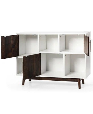 Volenca Wood Display Sideboard Storage Cabinet with Storage Compartments