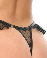 Oh La Cheri Women's Brooke Bow Mesh Thong