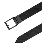 Kenneth Cole Reaction Men's Two-in-One Reversible Fabric and Artificial Leather Track Lock Belt
