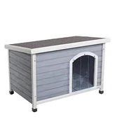 Medium Wooden Dog House, Waterproof, Elevated