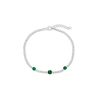 Simona Sterling Silver, Round Cz Tennis Bracelet