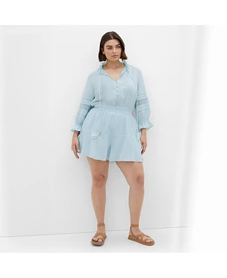 City Chic Plus Faye Playsuit