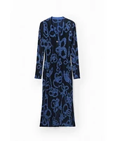 Desigual Women's Floral knit midi dress