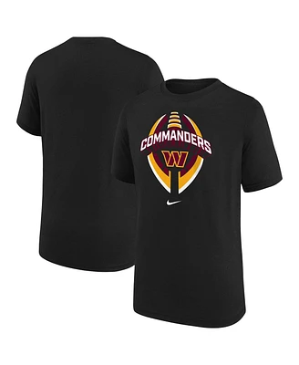 Nike Big Boys and Girls Black Washington Commanders Icon Legend T-Shirt