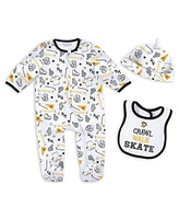 Wear by Erin Andrews Baby Boys and Girls Pittsburgh Penguins Sleep Play Sleeper with Bib Set