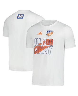 Adidas Men's White Fc Cincinnati 2025 Jersey Hook Aeroready T-Shirt