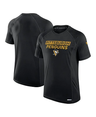 Fanatics Men's Black Pittsburgh Penguins Authentic Pro Rink Tech T-Shirt