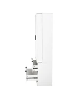 Streamdale Furniture 72" Fluted Pantry Cabinet w/ Drawers & Spice Rack - White
