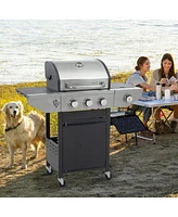Streamdale Furniture 3-Burner Propane Gas Grill with Side Burner