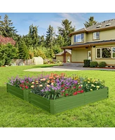 Streamdale Furniture Metal Garden Bed 6x3x1 ft (2 Pack) - Green