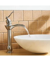 Greenspring Waterfall Single Hole Single-Handle Vessel Bathroom Faucet in Brushed Nickel