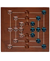 We Games Nine Men's Morris Wooden Travel Game with Marbles