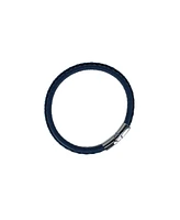 Trafalgar Amari's Azure Stitched Leather Secure Clasped Bracelet