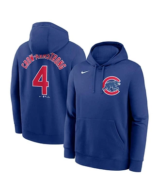 Nike Men's Pete Crow-Armstrong Royal Chicago Cubs Player Name Number Club Fleece Pullover Hoodie