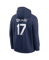 Nike Men's Shohei Ohtani Navy Los Angeles Dodgers Player Name Number Club Fleece Pullover Hoodie