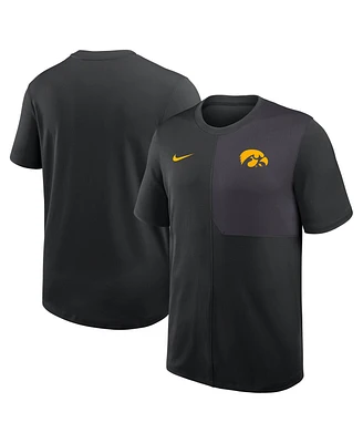Nike Men's Black Iowa Hawkeyes 2025 Sideline Uv Performance Coach T-Shirt