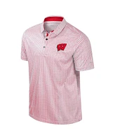 Colosseum Men's Red Wisconsin Badgers Big Tall Marty Rival Polo Shirt